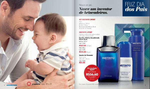 Promoção Dia Dos Pais Èsika Kit Instinto Sport